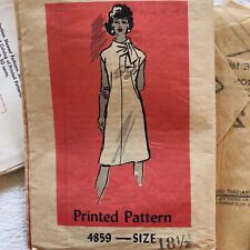 Vintage 1950's Anne Adams Gown Dress Pattern size 18.5 Uncut complete #4859 picture