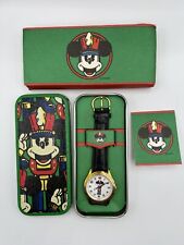 Vintage 1991 The Disney Store Nutcracker Mickey Mouse Christmas Watch 35mm picture