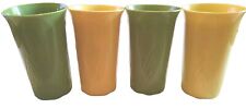 Set of 4 Vintage Stanley home products juice tumblers olive green and gold MCM picture