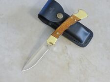 Buck Custom 110-FG Folding Hunter Knife Walnut/Brass S30V Blade - NEW picture