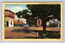 Carmel CA-California, Business District, Antique Vintage Souvenir Postcard picture