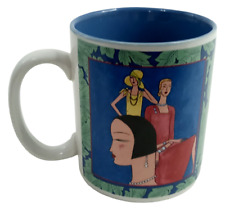 Vintage Coffee Tea Mug 1928 Jewelry Advertisement Art Deco Blue 1980s Ceramic picture