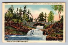 Duluth MN-Minnesota, Lester River And Falls In Lester Park, Vintage Postcard picture