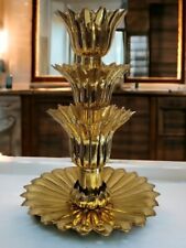 RARE MID-CENTURY Single Brass Palmette Table Lamp Base by Feldman 25