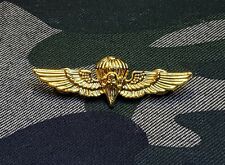 SKULL Marine Marines USMC Jump Wings GOLD Hat pin Death From the Above Badge picture