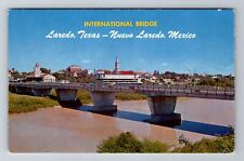 Laredo TX-Texas, International Bridge, Aerial, Antique, Vintage Postcard picture
