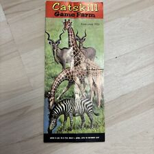 Vintage Catskill Game Farm New York Travel Brochure Flier Map 1960's Great Color picture
