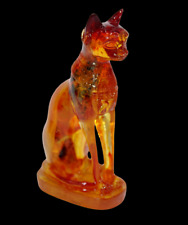 RARE ANCIENT EGYPTIAN ANTIQUE Bastet Cat Bast Amber Statue Stone Egypt History picture