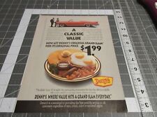 1994 Denny's Classic Value Grand Slam $1.99 Vintage Print AD picture