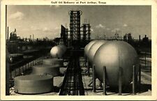 RPPC Port Arthur Texas TX Gulf Oil Refinery - Unused UNP Postcard picture