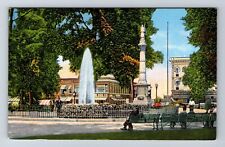 Elyria OH-Ohio, Electric Fountain in Ely Park, Antique Vintage Postcard picture