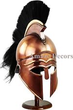 Medieval Hollywood Costume Armor Roman Greek Corinthian Helmet with Wood Stand picture