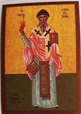 Saint Spyridon Bishop of Trimythous laminated icon Prayer Card picture