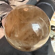 5.28LB TOP Natural smoky quartz ball hand carved crystal sphere healing picture