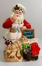 Adorable Large Home for the Holidays Santa's Cookies Cookie Jar 16” picture