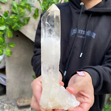 1.1lb Large Natural Clear White Quartz Crystal Cluster Rough Healing Specimen picture