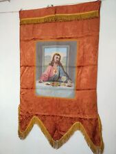 antique  church vestment chasuble hand painted banner christian duable sided 501 picture