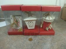 Set of 3 Lenox China Christmas Ornaments in Box picture