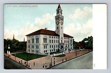 Worcester MA-Massachusetts, City Hall, Antique, Vintage Souvenir Postcard picture