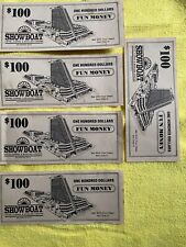 (5) $100. SHOWBOAT CASINO Play Money Bills - 1987 - Atlantic City, New Jersey picture