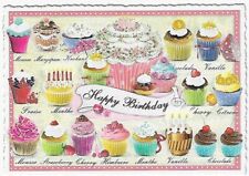 Postcard Glitter Tausendschoen Happy Birthday Celebration Cupcakes Postcrossing picture
