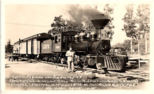 Col. Lyon Train Engineer W. Parker Lyon Museum 1950s RPPC Arcadia California picture