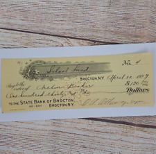 Antique Cancelled Check 1927 State Bank of Brocton School Fund Arthur Becker #4 picture