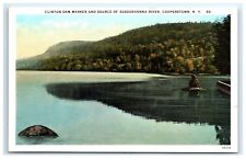 Postcard Clinton Dam Marker & Source of Susquehanna River, Cooperstown NY C2 picture