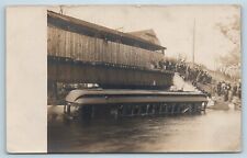  Postcard Indianapolis Eastern Traction Co Trolley Wreck RPPC c1912 Photo T4 picture