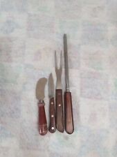Vintage Japan Made Cutlery Lot Of 4 Decent Condition Nice Pieces Wood Handles picture
