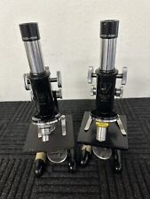 Lot Of 2 Vintage Bausch & Lomb Upright Microscopes 2 Objectives  picture