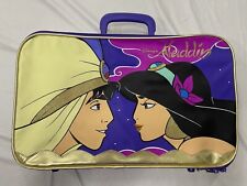 Vintage 90s Disney Aladdin Jasmine Purple Luggage Suitcase Carry Bag with Handle picture