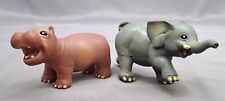 2015 VINTAGE RUBBER 2.5” X 5” ELEPHANT & RINO FIGURE 2036A.  8/8/23. picture