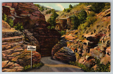 c1940s Entering Narrows Williams Canyon Colorado Canon Vintage Linen Postcard picture