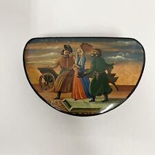 Vintage Russian Lacquer Box Signed Fabulous Shape Beautiful picture