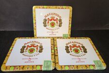 Three Vintage Macanudo Montego y Cia 10 Ascots Tins w/ Paper Stamps Attached picture