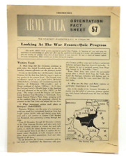 VTG WWll Feb 1945 ARMY TALK - War Department Weekly Fact Sheet # 57 - Restricted picture