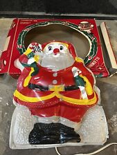 Vintage TIMCO Plastic Christmas SANTA Flat Back for Wall or Table Blowmold Rare picture