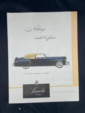 Magazine Ad* - 1948 - Lincoln Continental picture