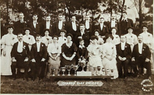 Postcard Real Photo Glee Club Society Cambria County Pennsylvania Trophy 1910s picture