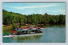 Oscoda MI-Michigan, AuSable River, Paddle Cruise River Queen, Vintage Postcard picture