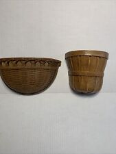 Vintage Group Of 2 Home Interiors Homco Basket Look Wall Pockets picture