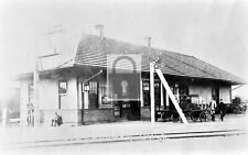 Railroad Train Depot Station Nelagoney Oklahoma OK Reprint Reprint Postcard picture