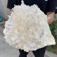 13.2lb Large Natural Clear White Quartz Crystal Cluster Rough Healing Specimen picture