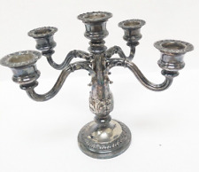 Antique Victorian Style 5-Place Silver Candle Holder picture