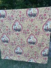 Vtg Custom Chinoiserie Camel Motif Lined Tablecloth 25”X35” picture