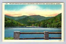 Blairsville GA-Georgia, Vogel State Park, Lake and Bath House, Vintage Postcard picture