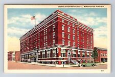 Winchester VA-Virginia, George Washington Hotel Advertising, Vintage PC Postcard picture