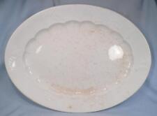 Ironstone Platter Lily of the Valley Embossed Maker J F 17in. Antique #1 As Is picture
