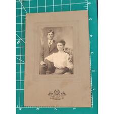 Antique Victorian Cabinet Card Photo Couple Philadelphia C Myland picture